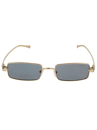 Cartier Rectangle Sunglasses In Gold