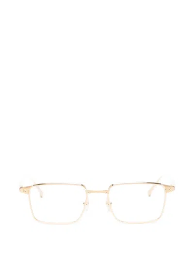 Cartier Rectangle-frame Glasses In Gold