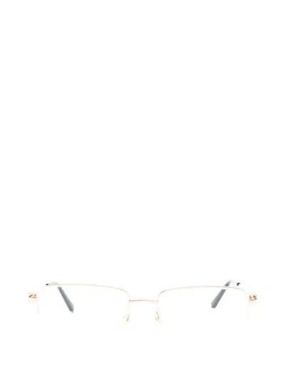 Cartier Rectangle-frame Glasses In Gold