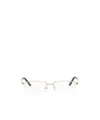 Cartier Rectangular Frame Glasses In Gold