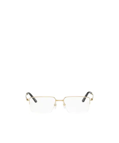Cartier Rectangular Frame Glasses In Gold