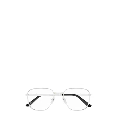 Cartier Rectangular Frame Glasses In White
