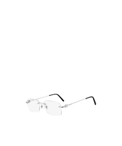 Cartier Rectangular Frame Glasses In White
