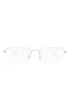 Cartier Brille Mit Eckigem Gestell In Silver