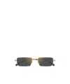 Cartier Rectangular Frame Sunglasses In Black