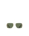 Cartier Rectangular Frame Sunglasses In Green
