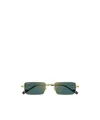 Cartier Rectangular Frame Sunglasses In Green