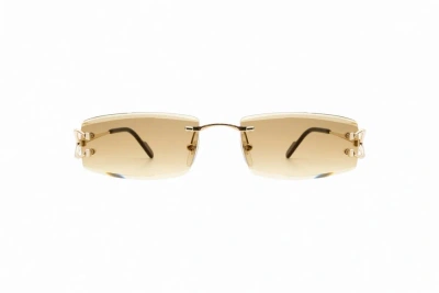 Cartier Rectangular Frame Sunglasses In Multi