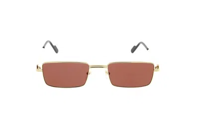 Cartier Gold 'première De ' Sunglasses In Multi