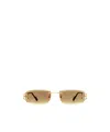 Cartier Rectangular Frame Sunglasses In Multicolor