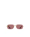 Cartier Rectangular Frame Sunglasses In Pink