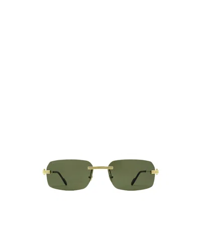Cartier Rectangular Lens Sunglasses In Green