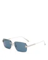 Cartier Rectangular Sunglasses, 40mm In Metallic