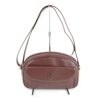 Pre-owned Cartier Red Color Leather Shoulder Bag ()