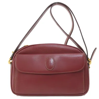 Pre-owned Cartier Red Color Leather Shoulder Bag ()