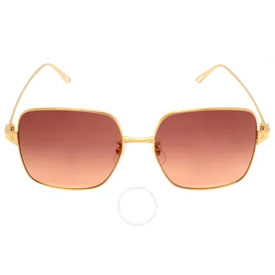 Cartier Red Rectangular Ladies Sunglasses Ct0321sa 003 59 In Brown