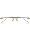 Cartier Rimless Design Glasses In Gold