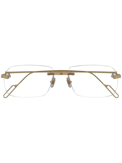 Cartier Rimless Design Glasses In Gold