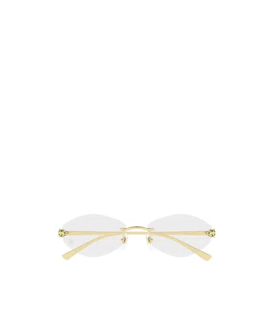 Cartier Rimless-frame Glasses In Orange