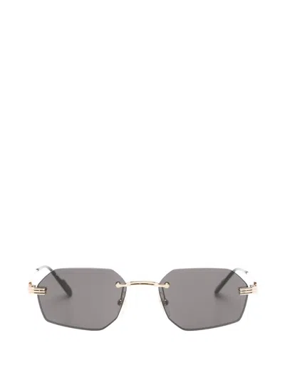 Cartier Rimless Geometric-frame Sunglasses In Gray
