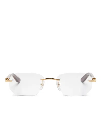 Cartier Rimless Glasses In Gold