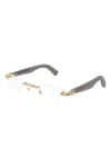 Cartier Rimless Glasses In Metallic