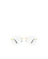 Cartier Rimless Glasses In Gold
