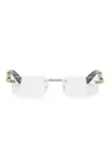 Cartier Rimless Rectangle-frame Glasses In 灰色