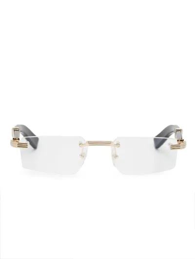 Cartier Rimless Rectangle-frame Glasses In 灰色