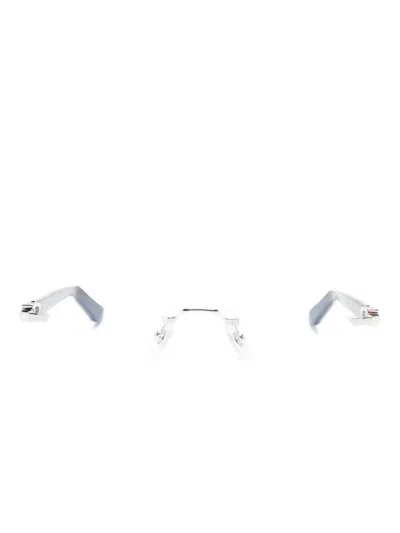 Cartier Rimless Rectangle-frame Glasses In Metallic