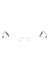 Cartier Rimless Rectangle-frame Glasses In Rot