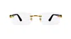 Cartier Rimless Rectangle-frame Glasses In White