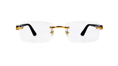 Cartier Rimless Rectangle-frame Glasses In White