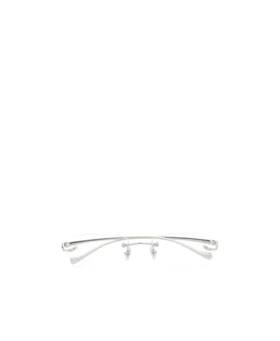 Cartier Rimless Rectangular-frame Glasses In White
