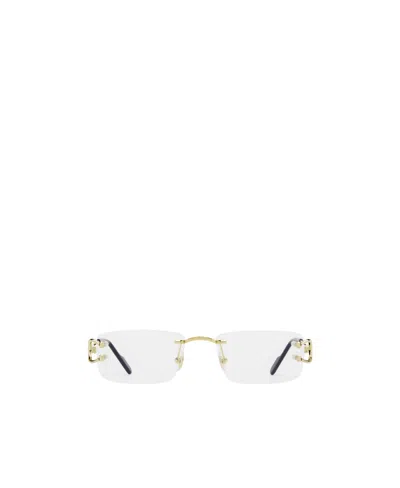 Cartier Rimless Square-frame Glasses In White