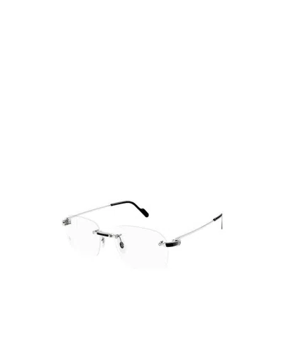 Cartier Rimless Square Glasses In White