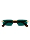 Cartier Rimless Sunglasses In Green