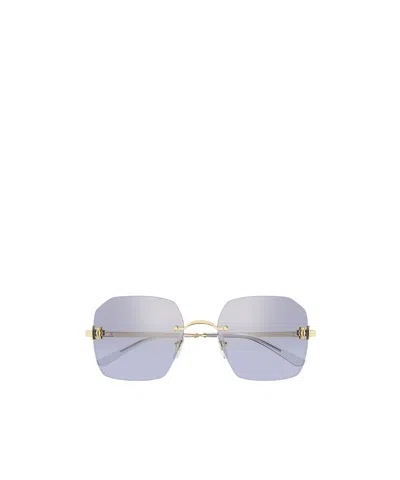 Cartier Rimless Sunglasses In Multi