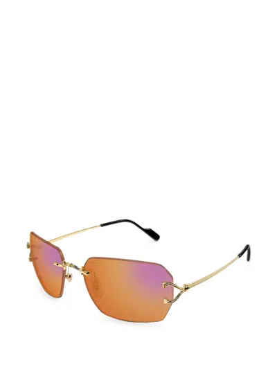 Cartier Rimless Sunglasses In Multi