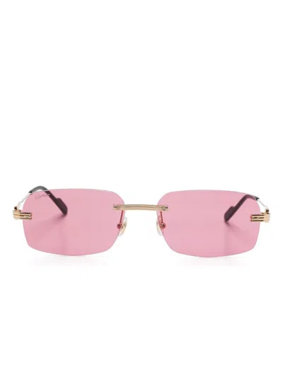 Cartier Rimless Sunglsses In Gold