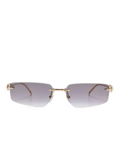 Cartier Rimless Sunglsses In Gold
