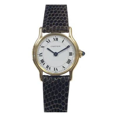Pre-owned Cartier Riviera Paris Vintage Yellow Gold Ladies Mechanical Wrist Watch