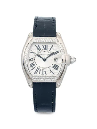 Pre-owned Cartier Roadster Diamond 31mm Watch In White