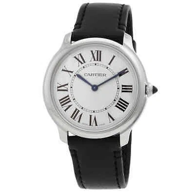 Pre-owned Cartier Ronde Must De  Quartz Silver Dial Men's Watch Wsrn0031