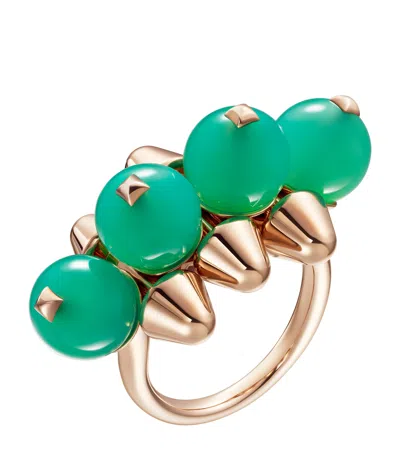 Cartier Rose Gold And Chrysoprase Clash De  Xl Model Ring