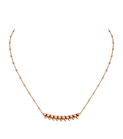 Cartier Rose Gold And Diamond Clash De  Necklace