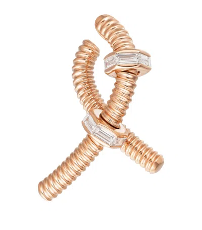 Cartier Rose Gold And Diamond Écrou De  Single Earring