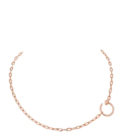 Cartier Rose Gold And Diamond Juste Un Clou Chain Necklace