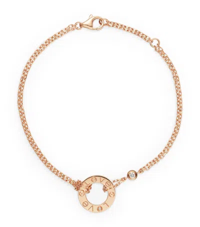 Cartier Rose Gold And Diamond Love Chain Bracelet