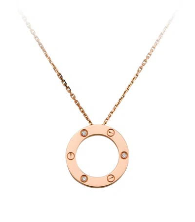 Cartier Rose Gold And Diamond Love Necklace